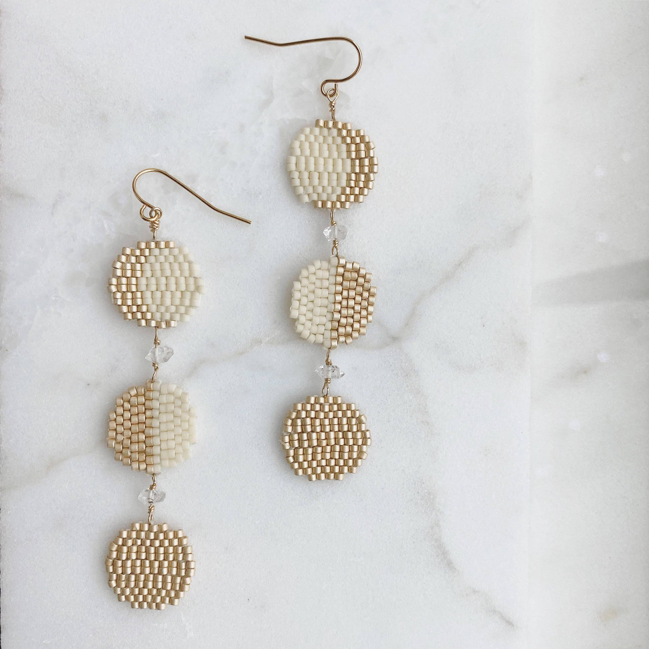 Phases of the Moon Beaded Earrings