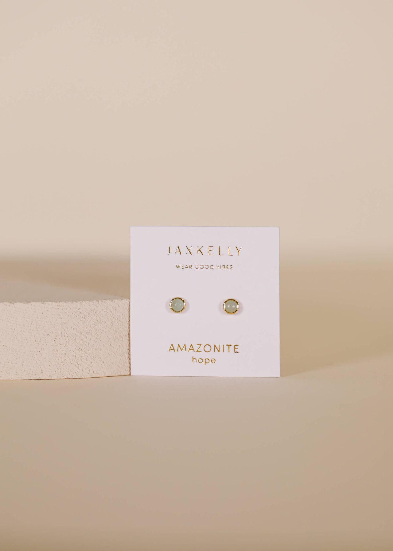 Amazonite Gemstone Stud Earrings