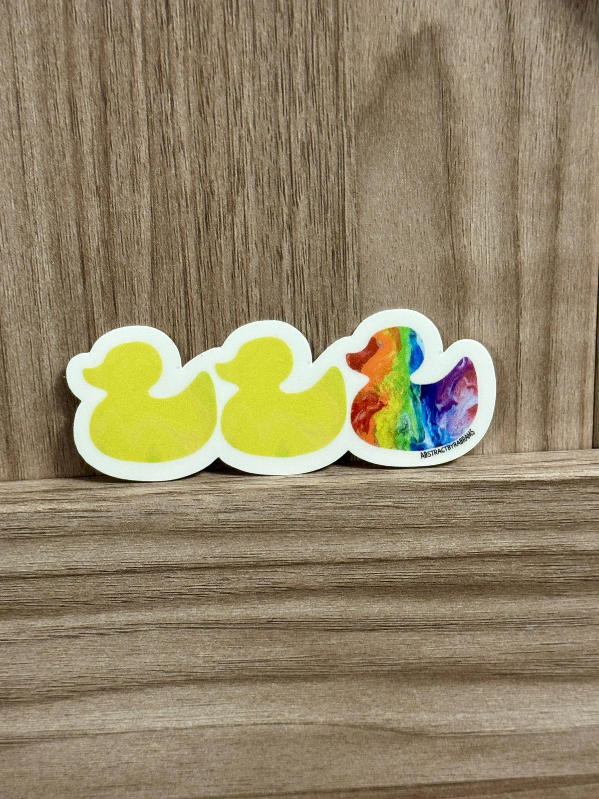 Duck Duck Gray Duck Sticker- Rainbow - Matte - LGBTQ - Ally