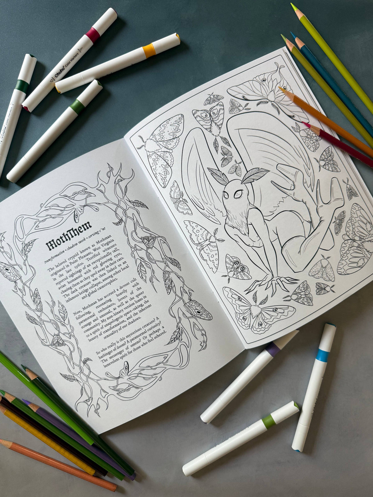 Wicked Woods Adult Coloring Book: Cryptids, Fungi & Folklore