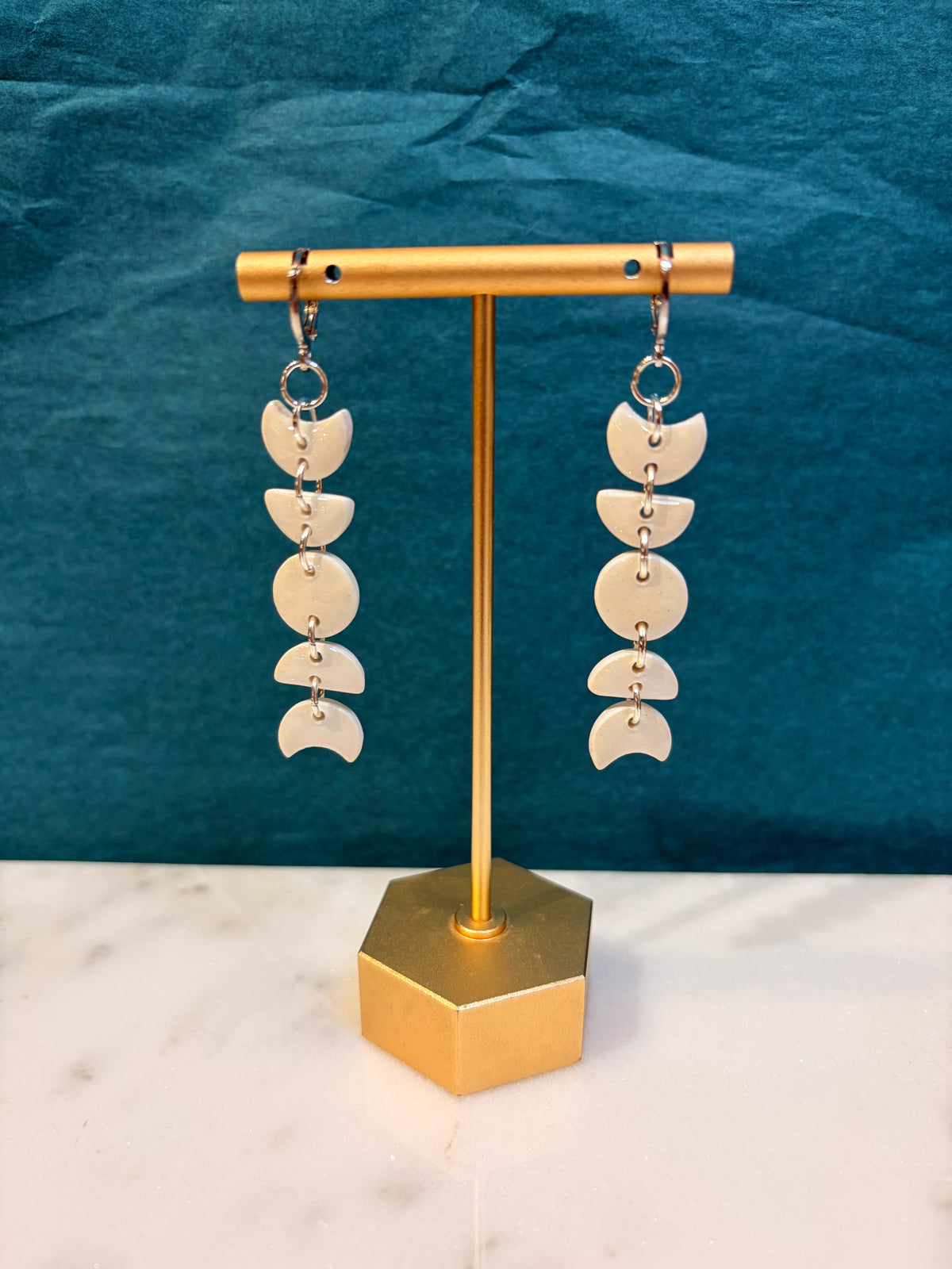Moon Phase Dangle Earrings