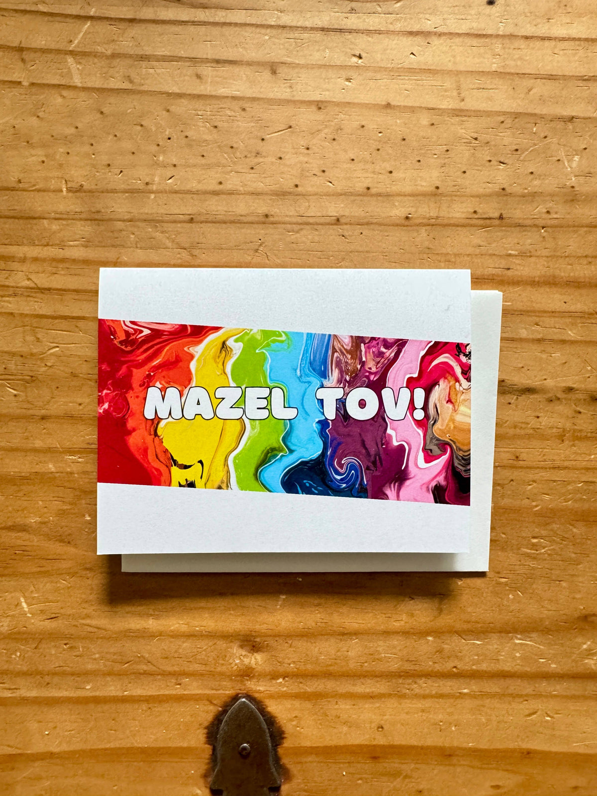 Rainbow Mazel Tov Greeting Card