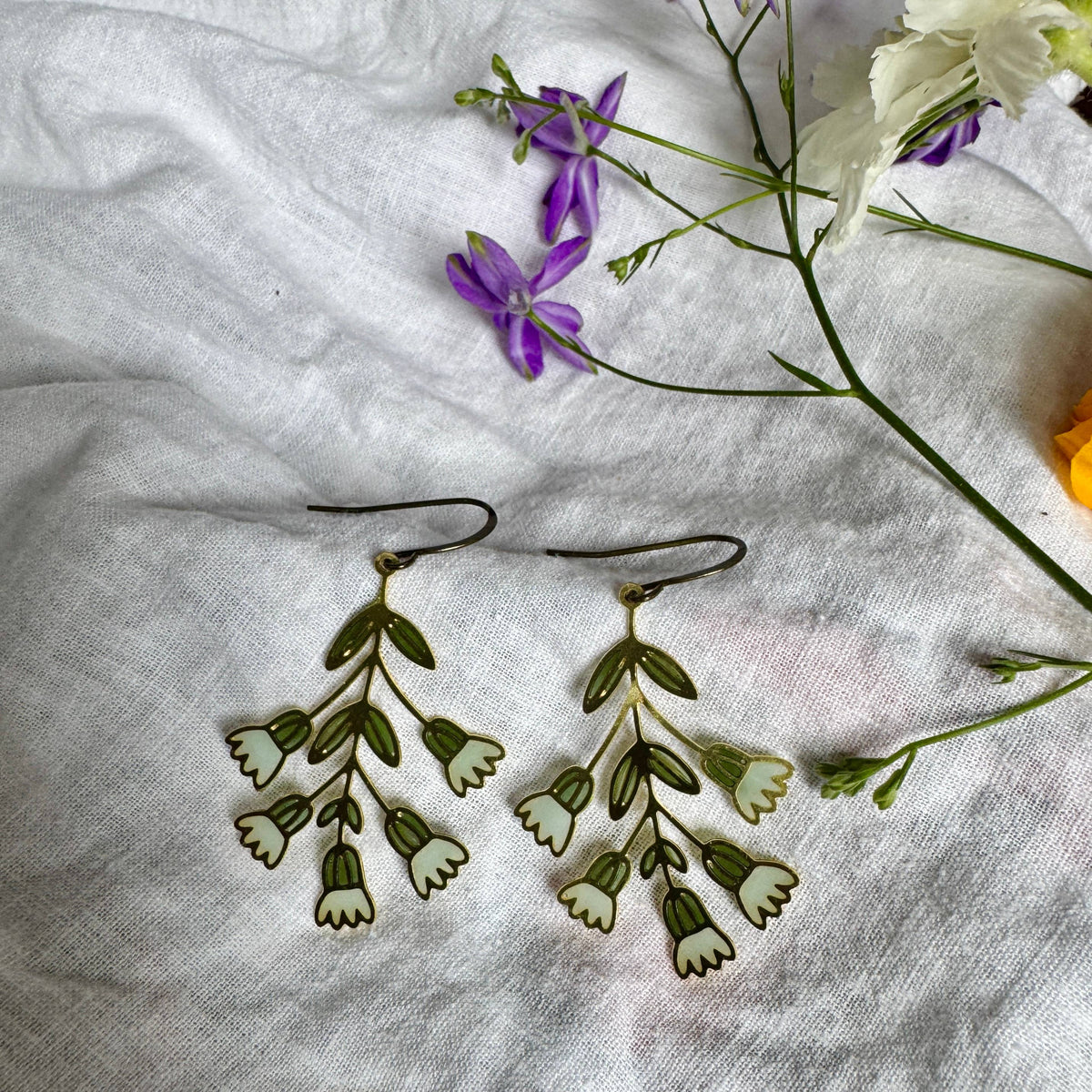 Forget Me Not // Stained Glass Resin Earrings