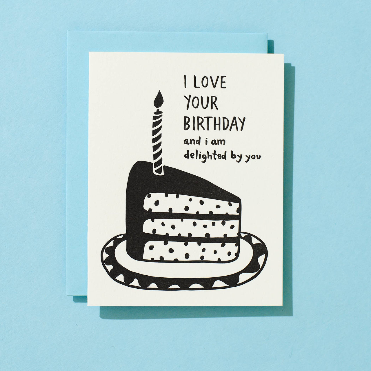 Delighted Birthday  - Letterpress Greeting Card