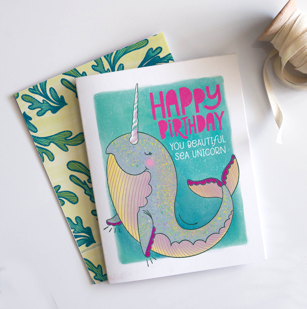 Narwhal Unicorn | Cute Magical Narwhal Happy Birthday Card