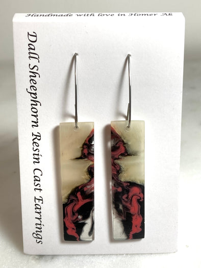 Dall Sheep Horn Resin Cast Earrings 5