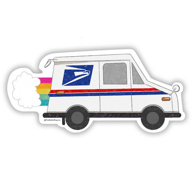 Rainbow Mail Truck Sticker