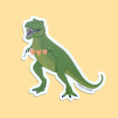 T-Rex Dinosaur Heart Sticker