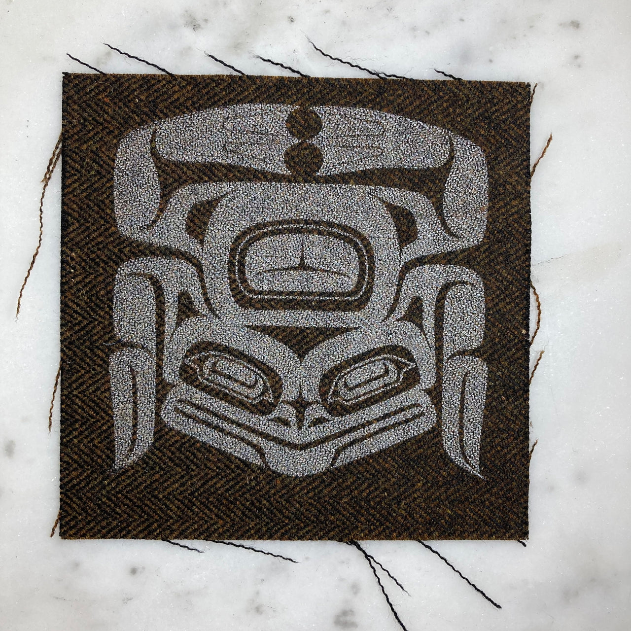 Formline Frog Silk Screen Patch