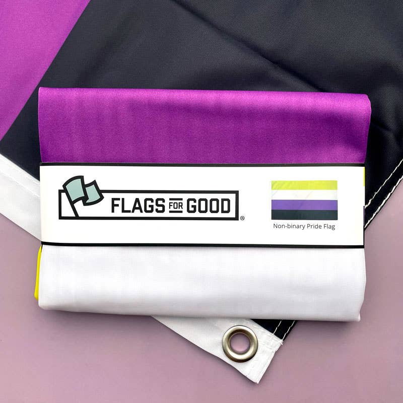Non-binary Pride Flag: Single-Sided with Grommets