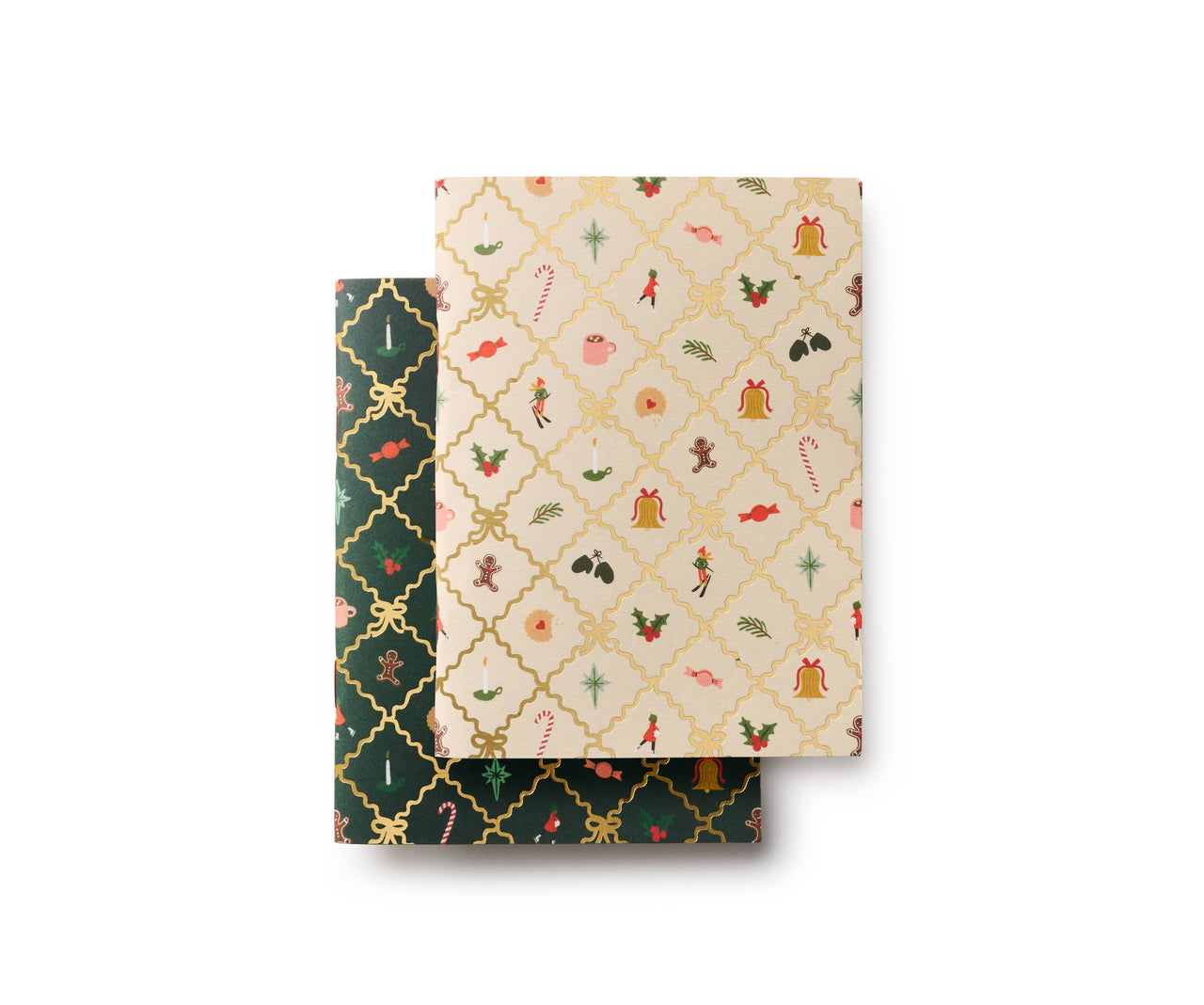 Pair of 2 Holiday Argyle Pocket Notebooks