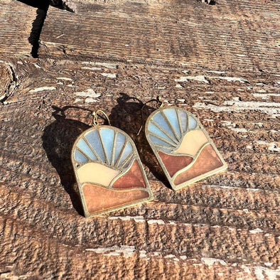 Landscapes // Stained Glass Resin Earrings