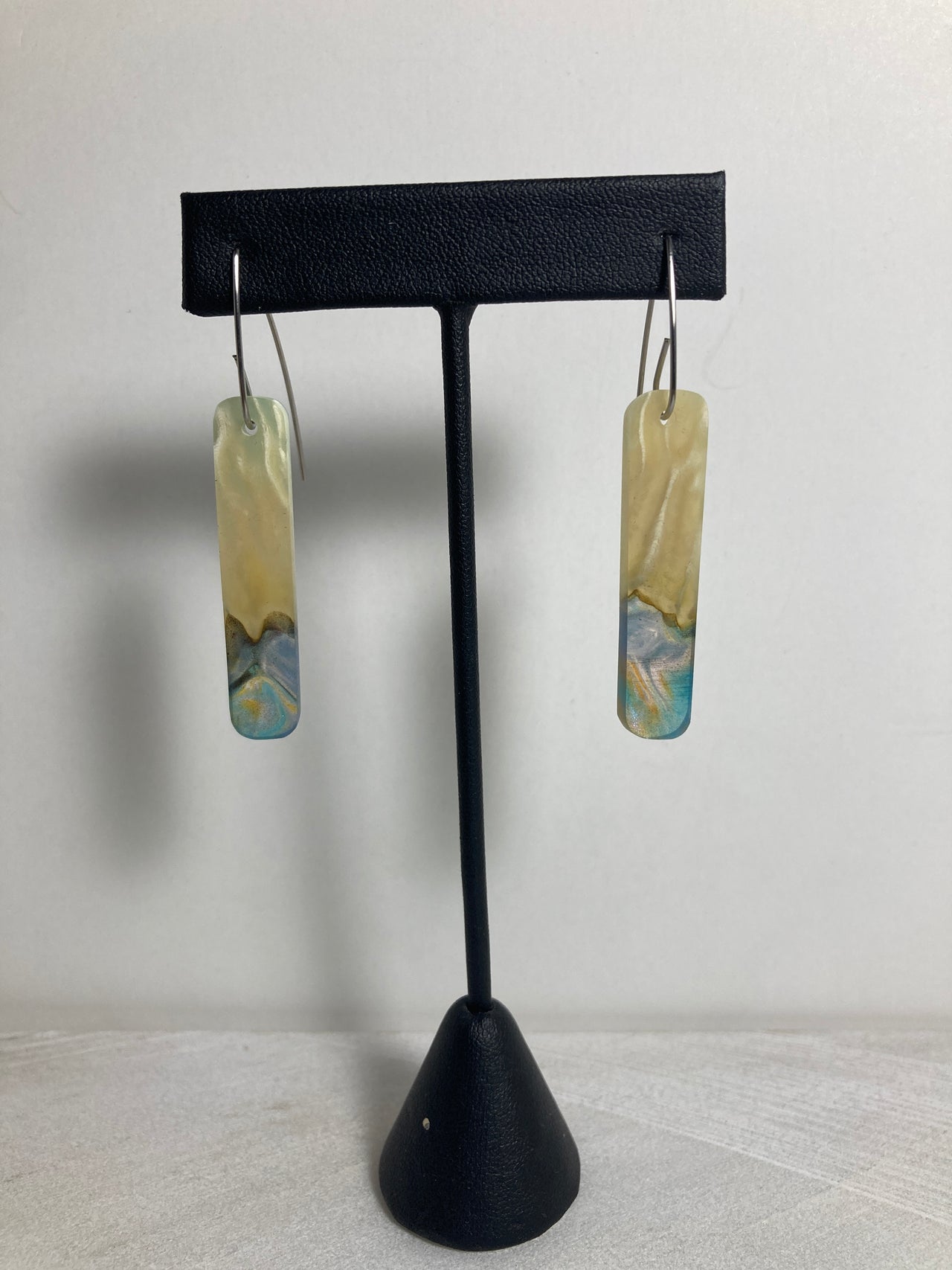 Musk Ox Horn Resin Cast Earrings 35