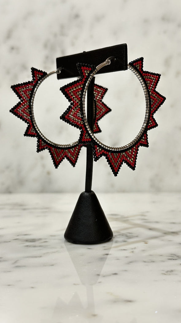 Aurora Hoops Earrings: Eye of Needle Collection