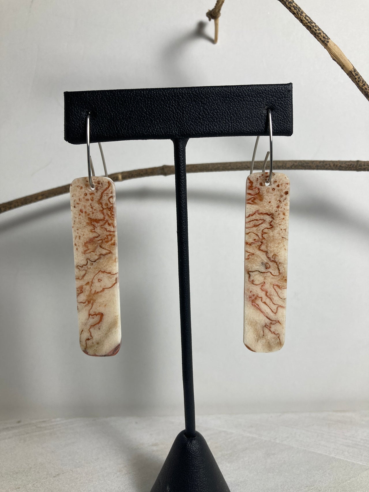 Musk Ox Horn Resin Cast Earrings 50