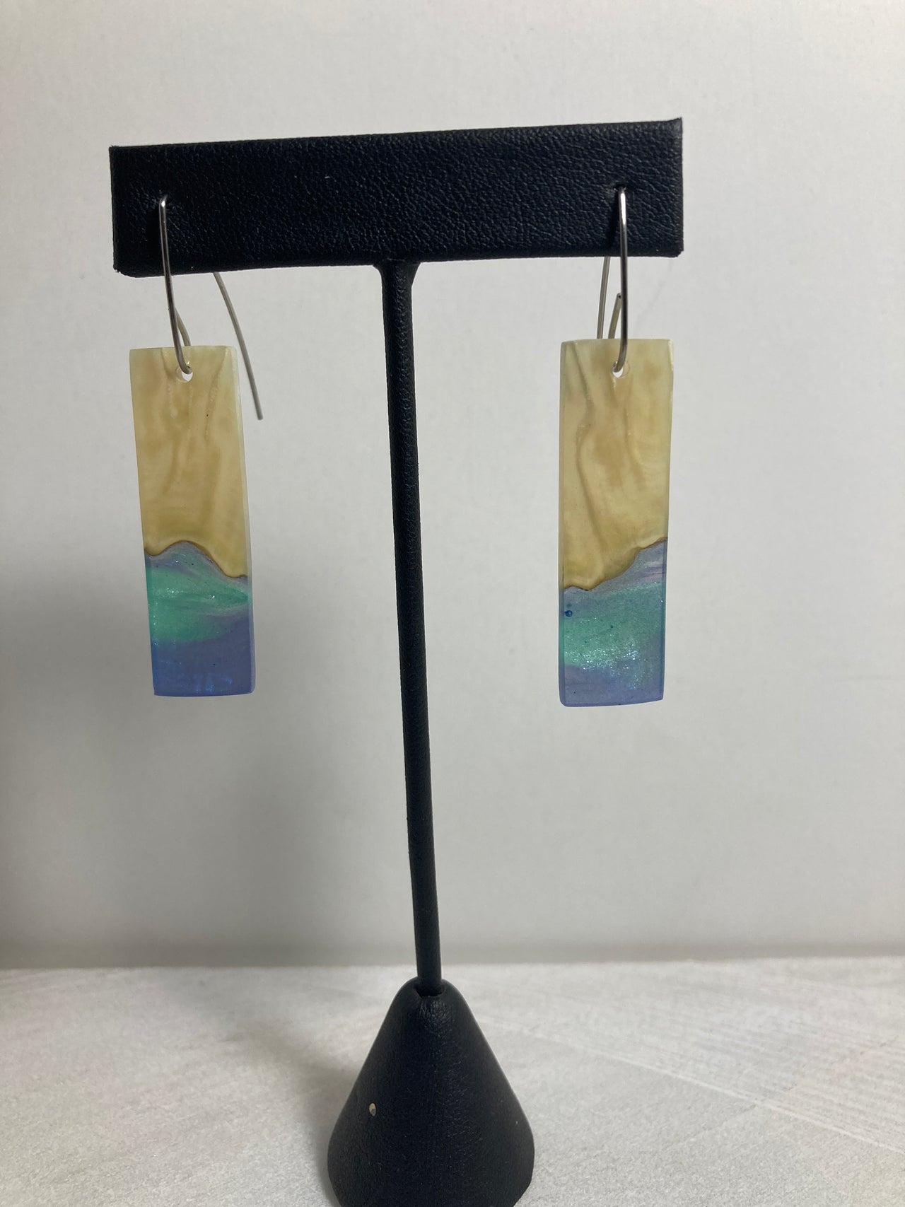 Musk Ox Horn Resin Cast Earrings 34
