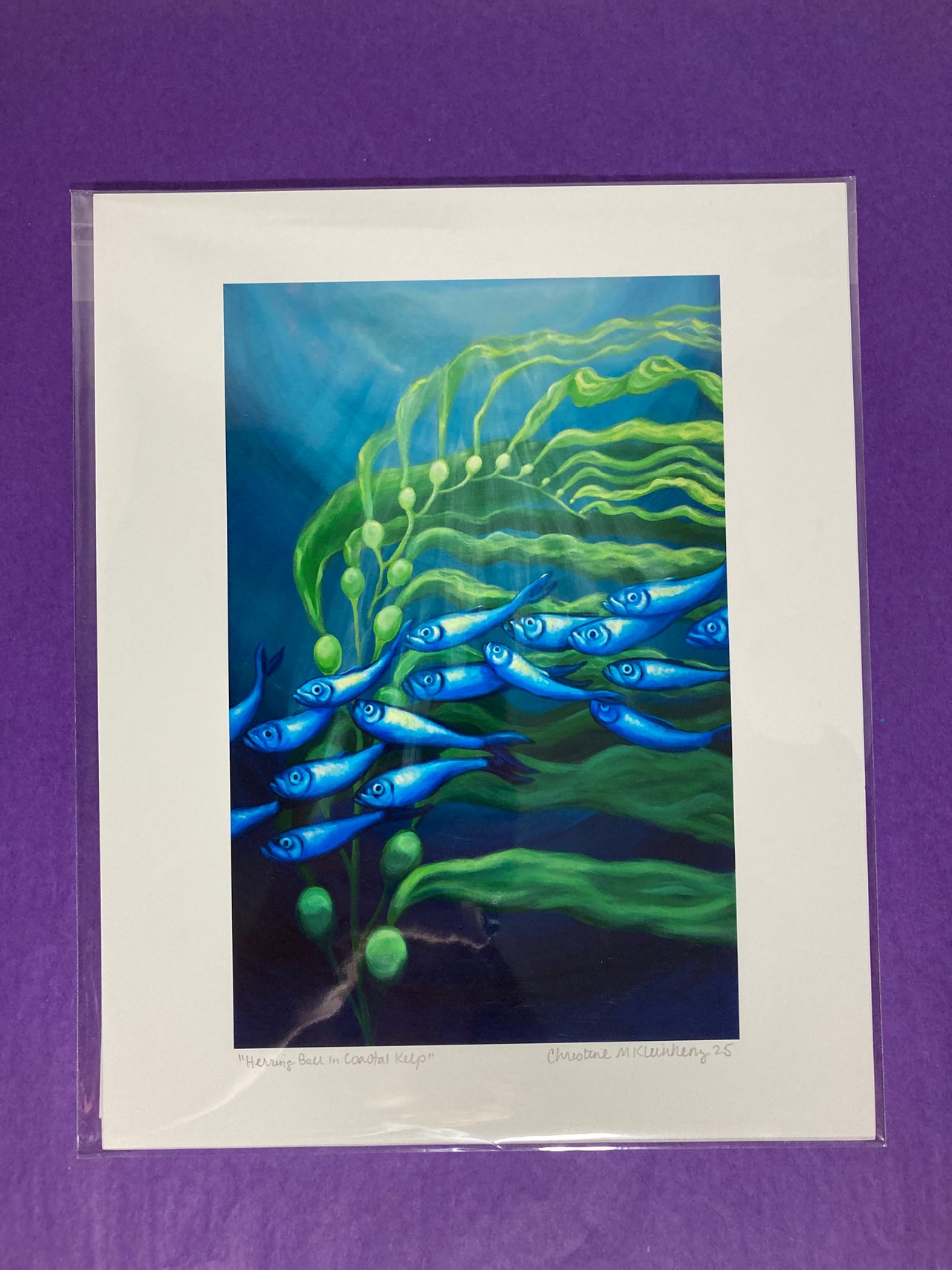 Herring Ball in Coastal Kelp Print
