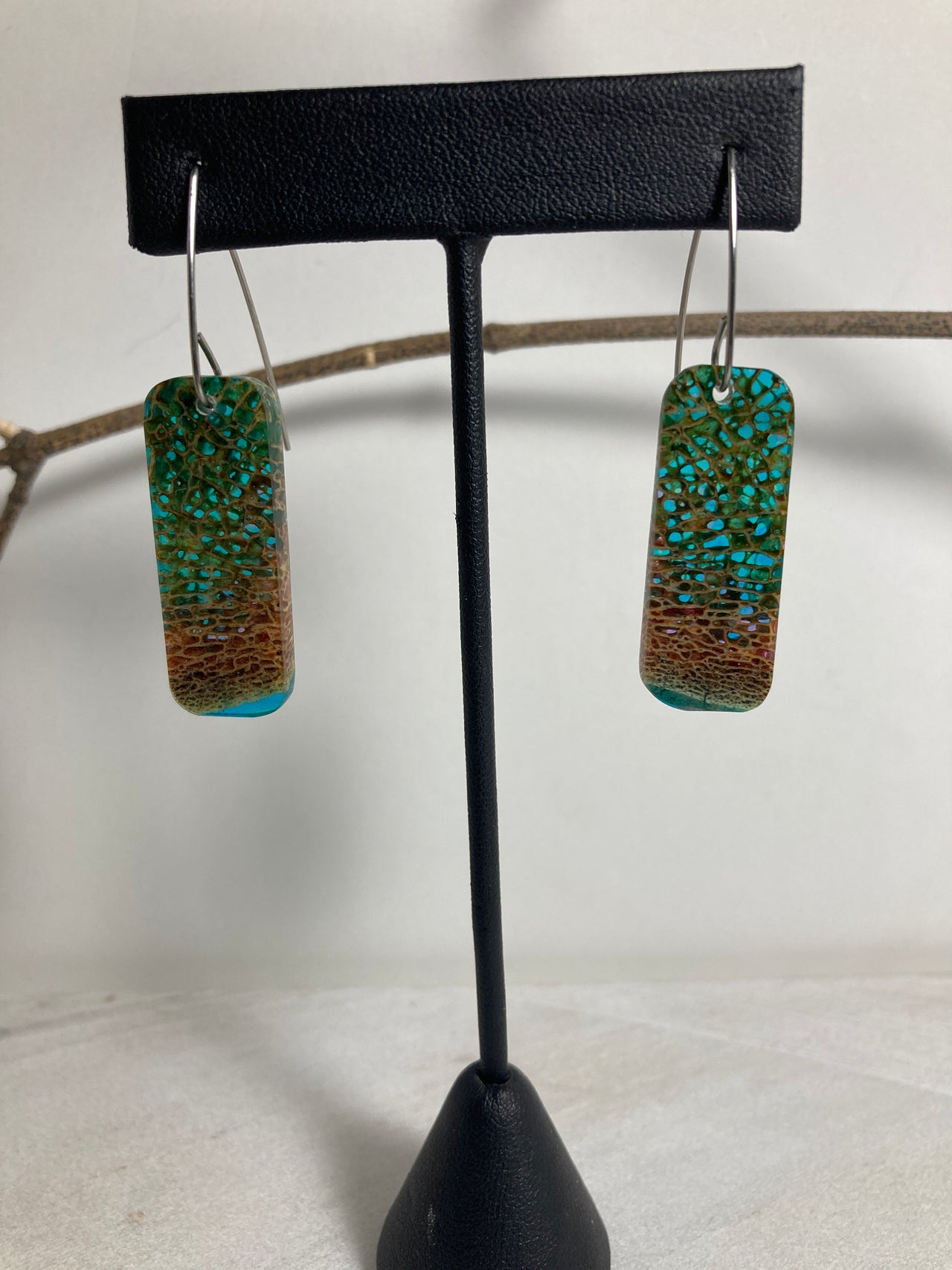 Musk Ox Horn Resin Cast Earrings 52