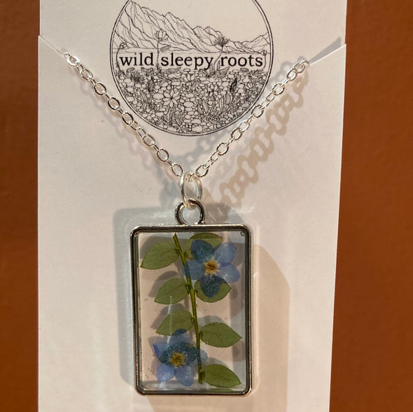 Beautiful Jacob's Ladder + Forget-Me-Not Necklace