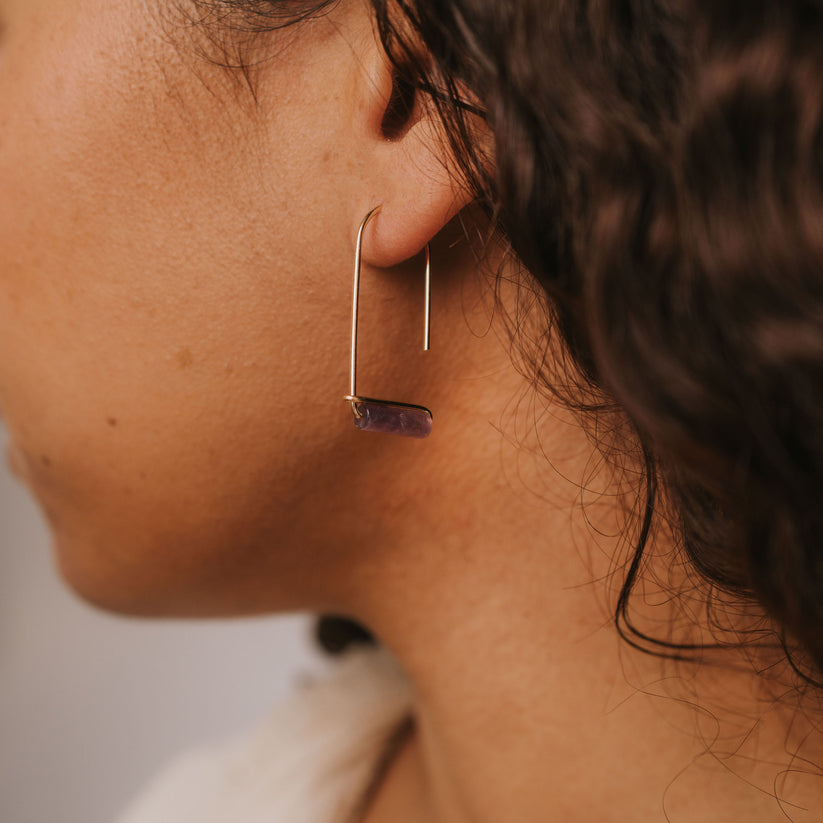 Amethyst Drop Earrings