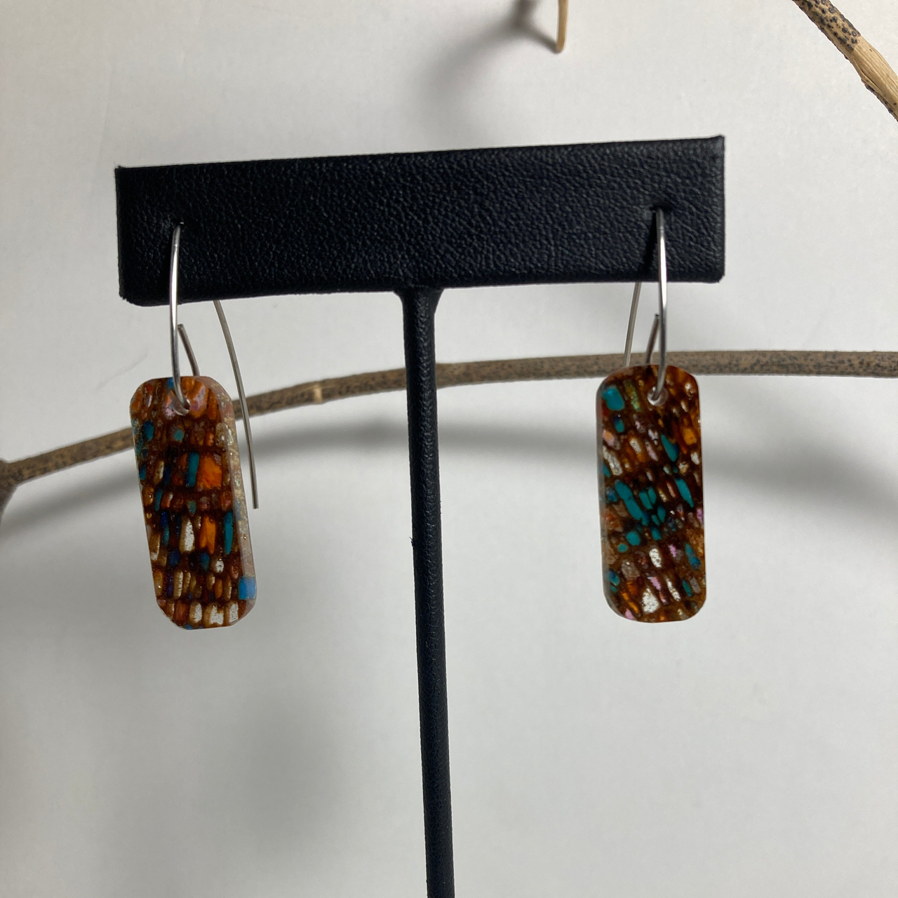 Spruce Root Resin Cast Earrings 1