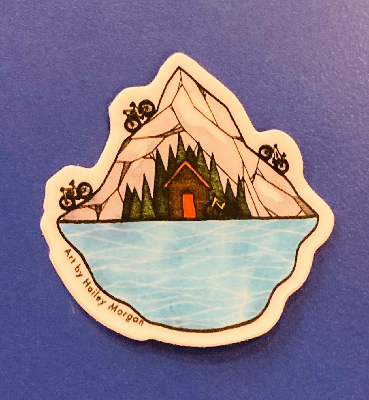 Mountain Bike Journey Mini Sticker