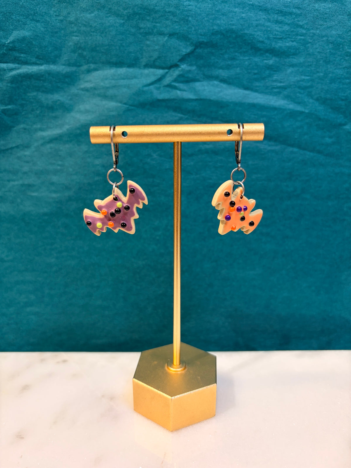 Bat Cookie Earrings