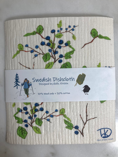 Blueberry Branch Swedish Dishcloth
