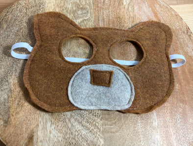 Felt Brown Bear Mask