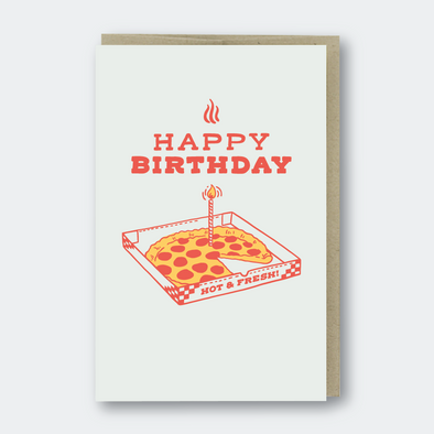 Pizza Birthday Card