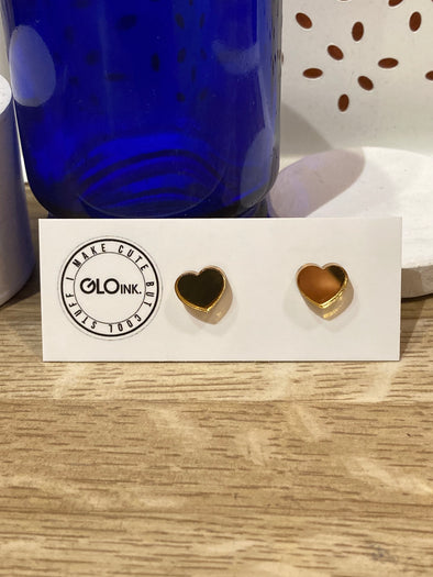 I Heart Studs - Gold