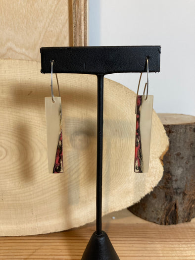 Dall Sheep Horn Resin Cast Earrings 4