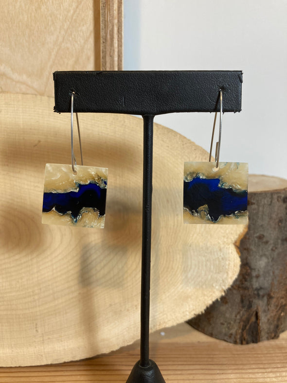 Musk Ox Horn Resin Cast Earrings 8