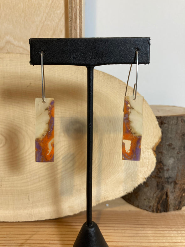 Musk Ox Horn Resin Cast Earrings 5