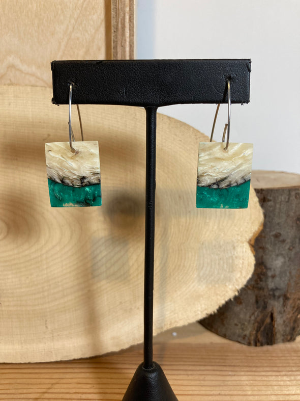 Musk Ox Horn Resin Cast Earrings 7
