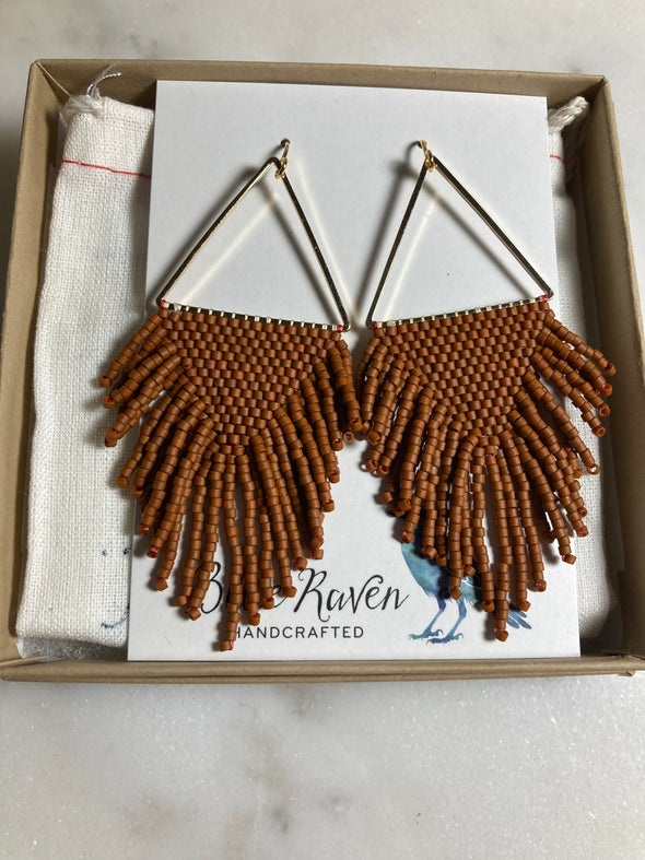 Red 2025 fringe earrings