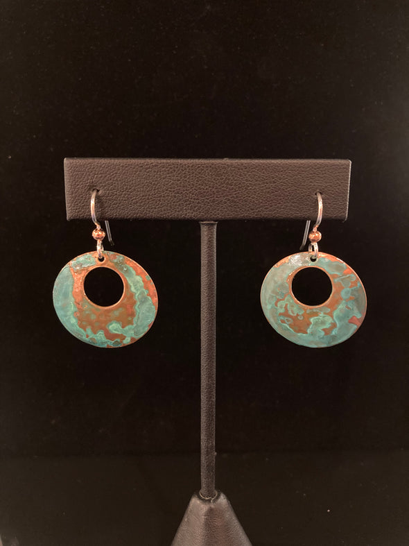Disc with Hole Earrings