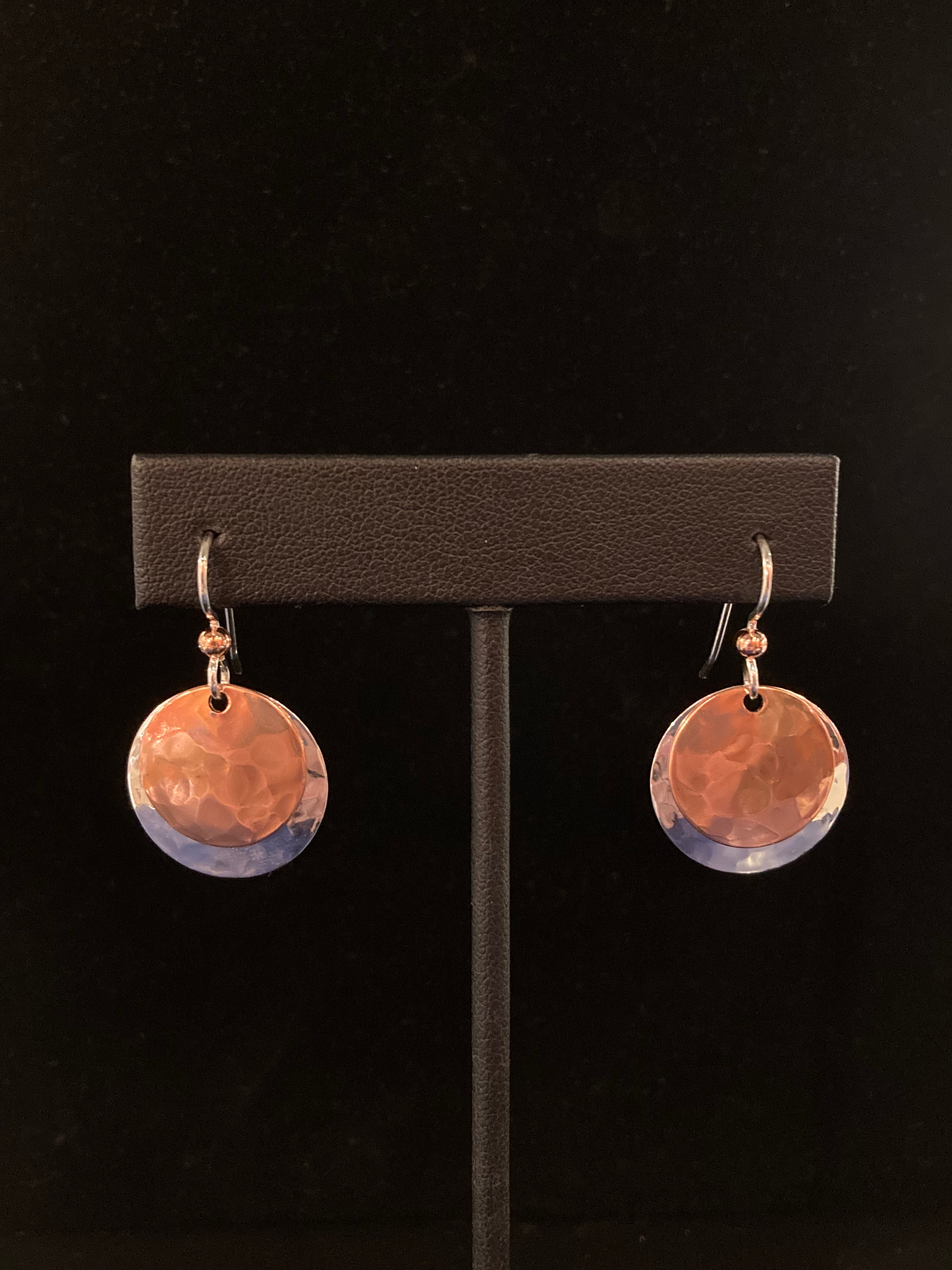 Double Hammered Disc Earrings Kindred Post