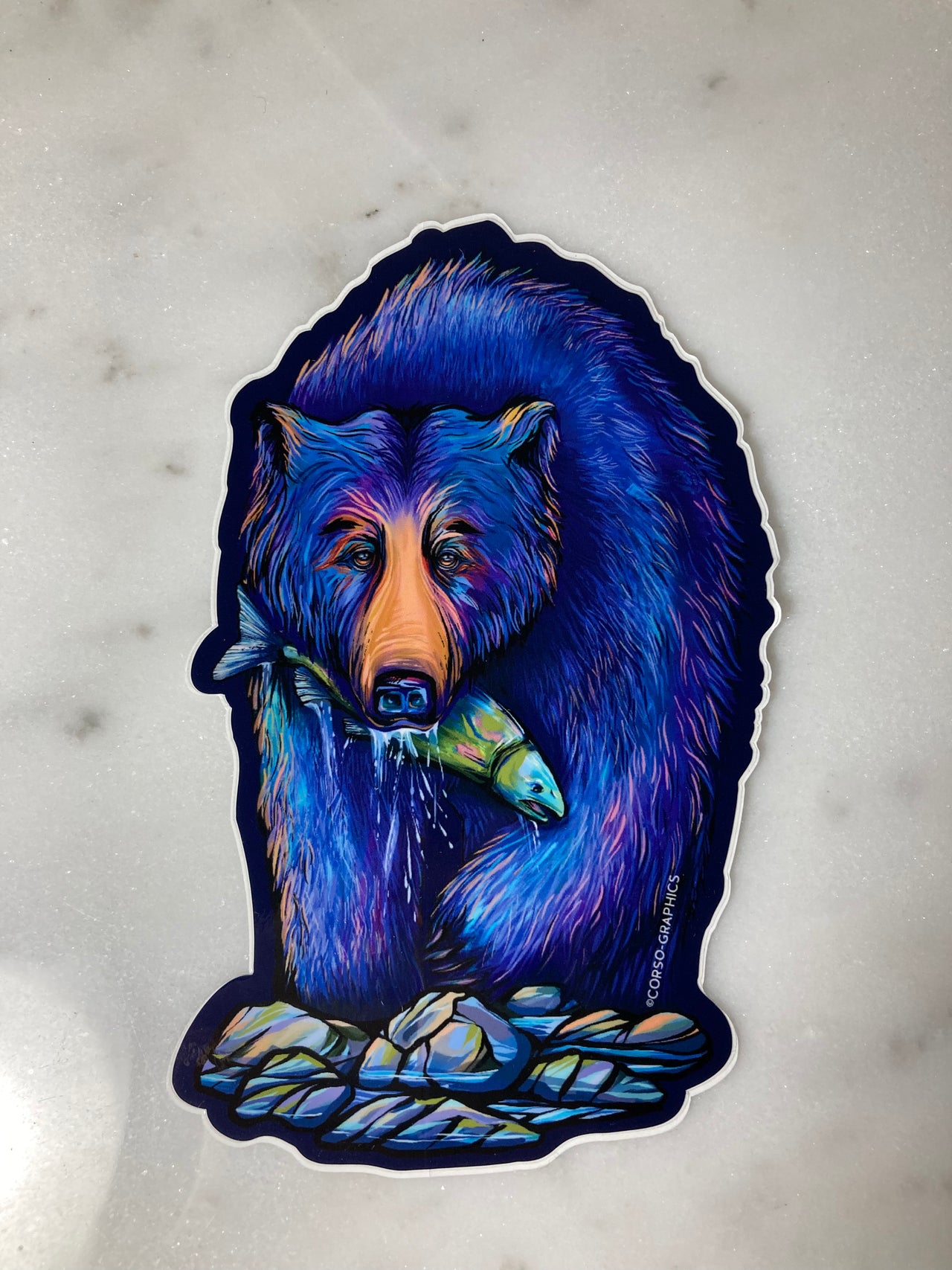 River Bear Sticker