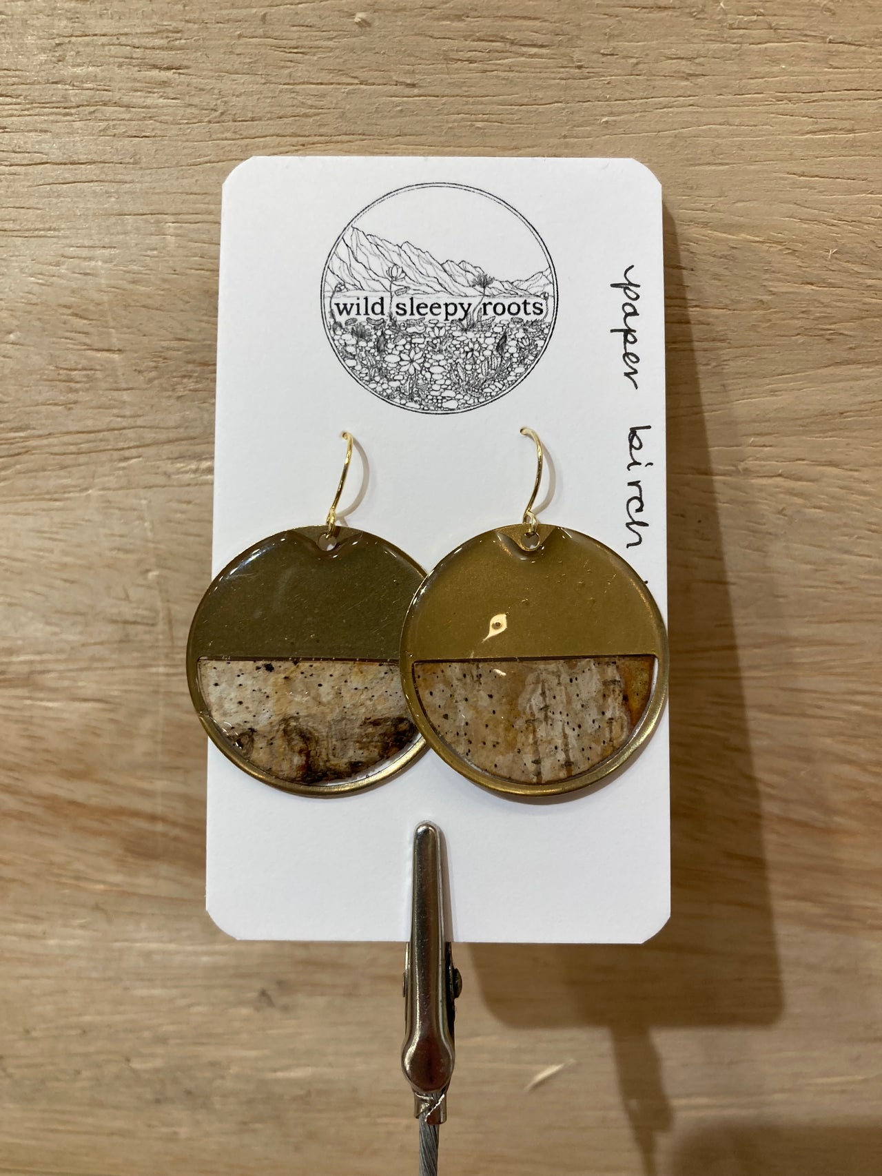 Paper Birch Circle Earring