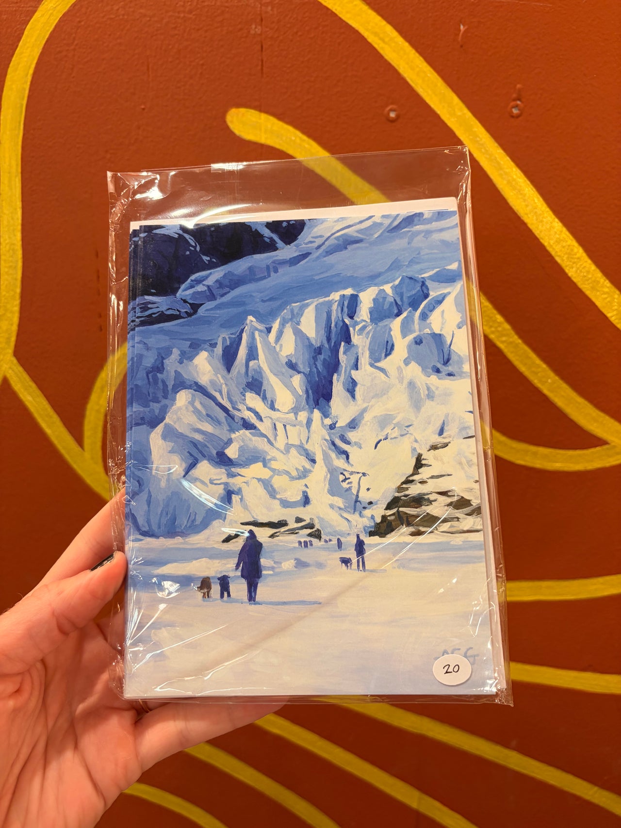 Glacier Walk Greeting Card Pack of 4