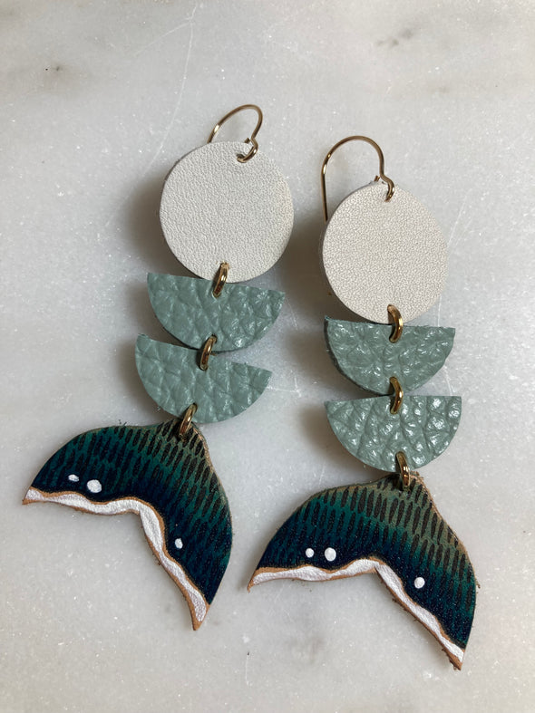 Small Whale Tail Earrings
