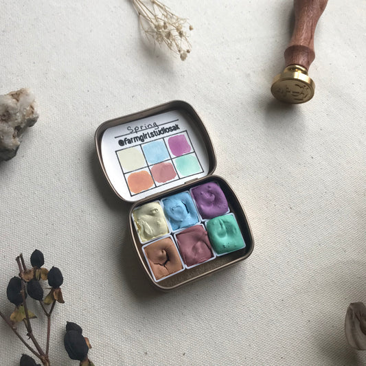 Handmade Watercolor Mini Tin - Opaque