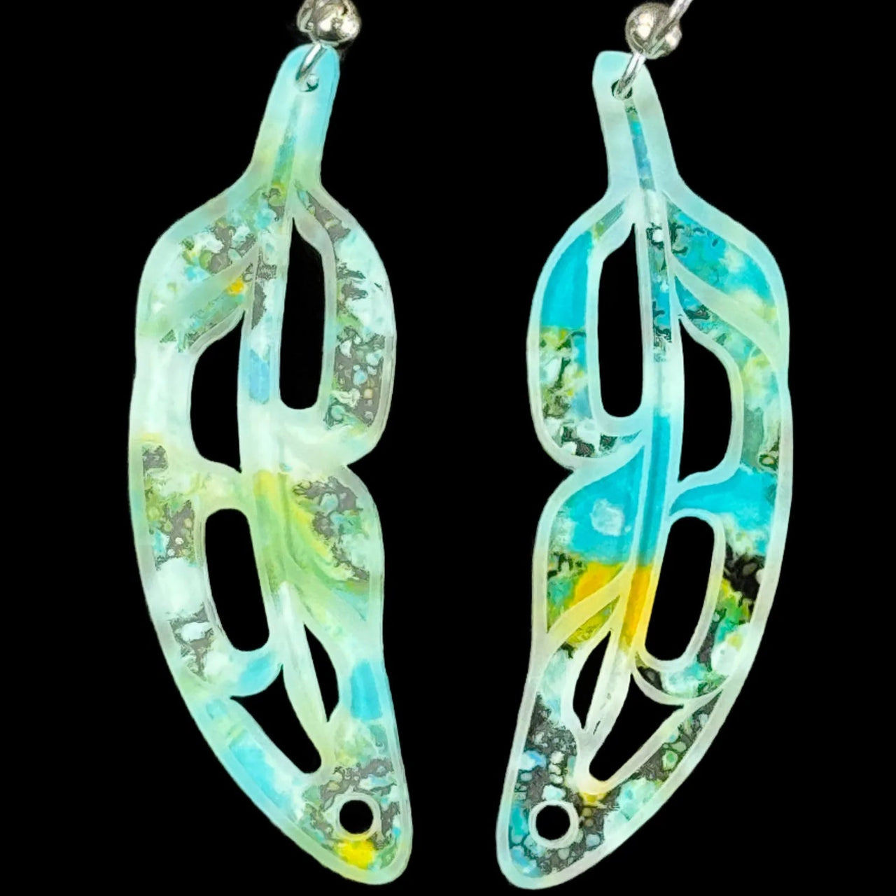 Hand Painted Feather Earrings-Variants