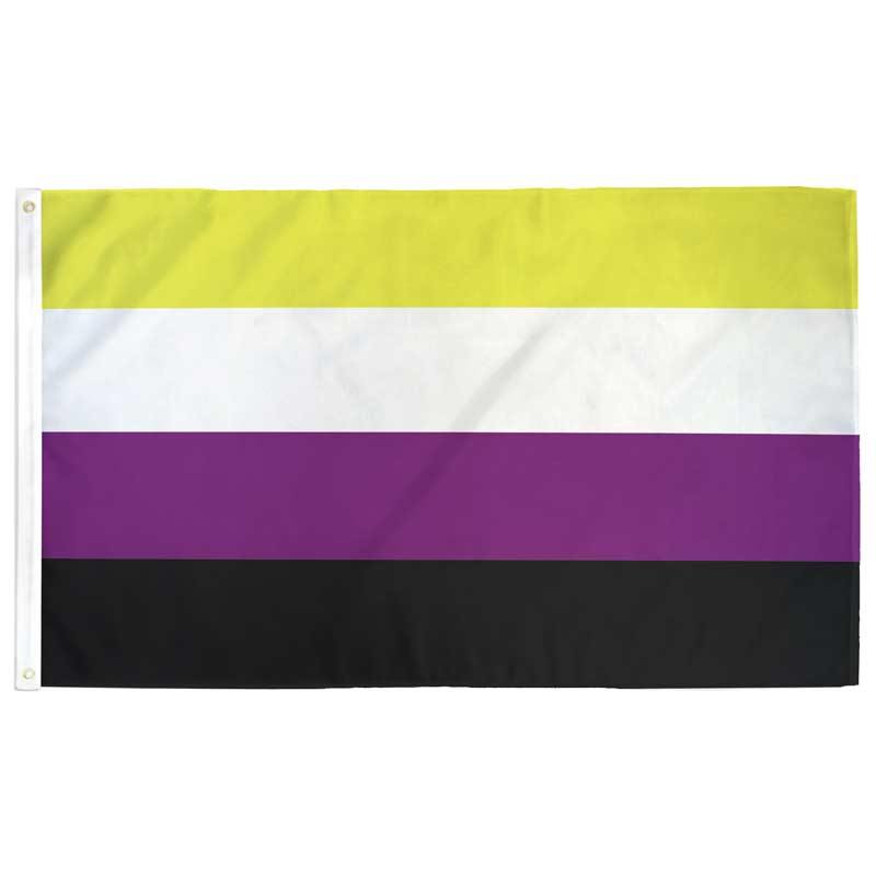 Non-Binary Pride Flag: (M) 2ft x 3ft Single-Sided with Grommets