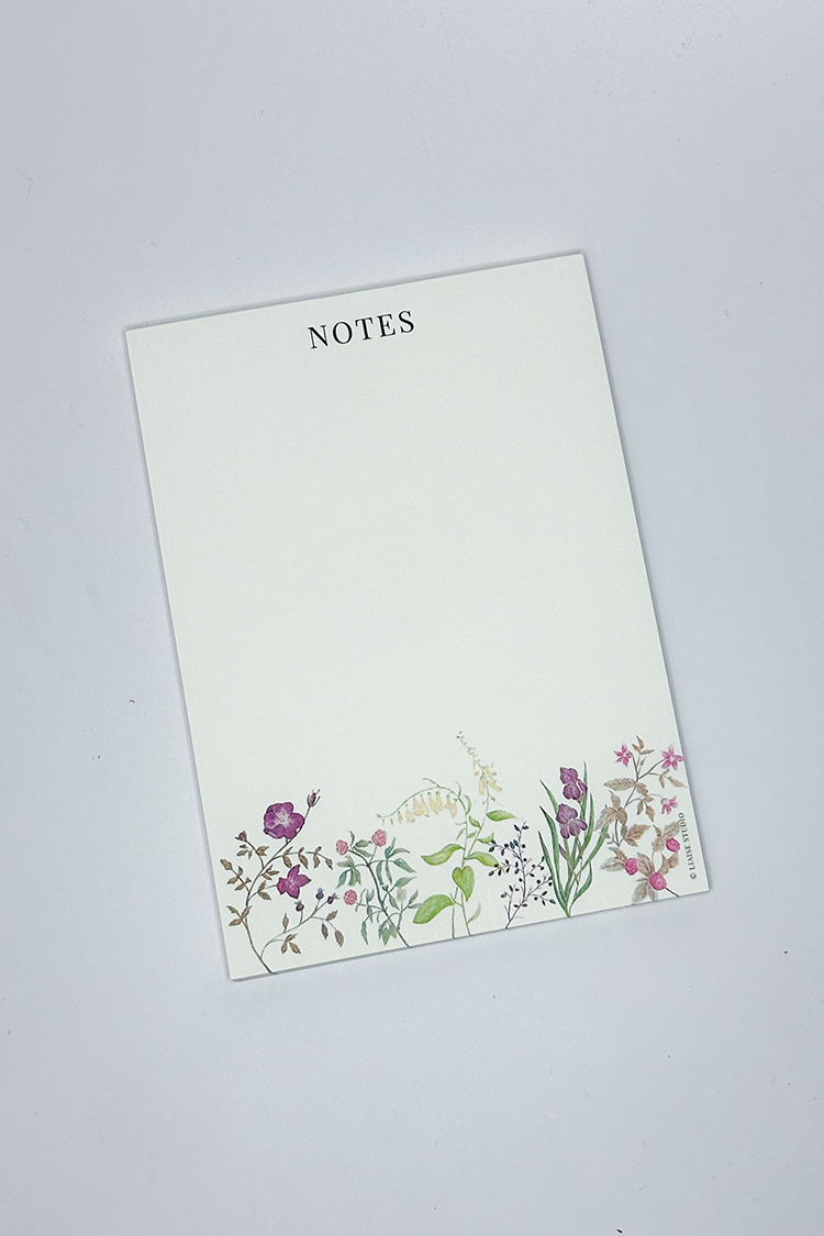 Floral 4x6 notepad