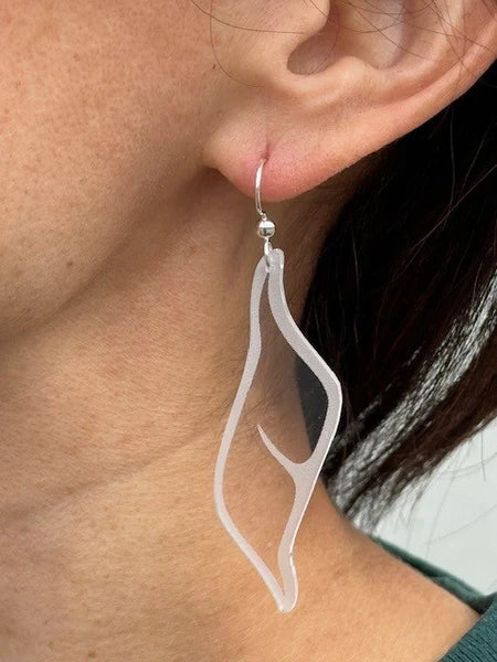S Shape Earrings with Argentium Silver Ear Wire