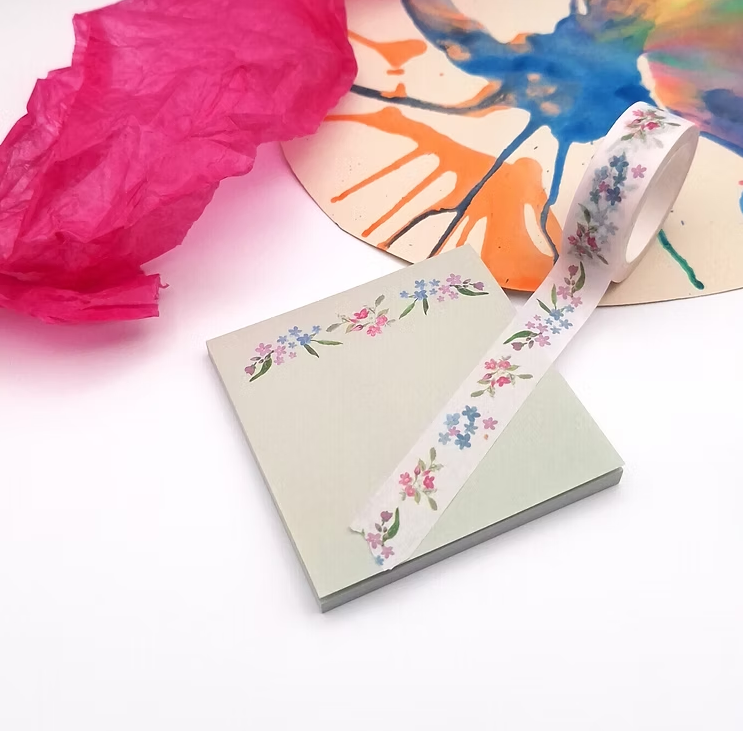 Forget-Me-Nots and Roses Sticky Notes