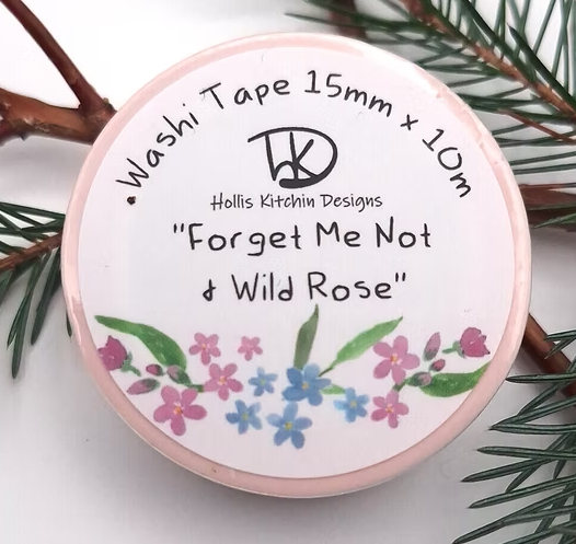 Forget-Me-Nots and Roses Washi Tape