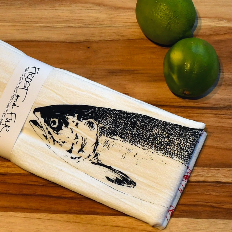 Dungeness/Salmon Floursack Towels